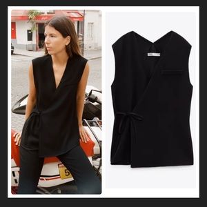 Zara wrap tie vest
